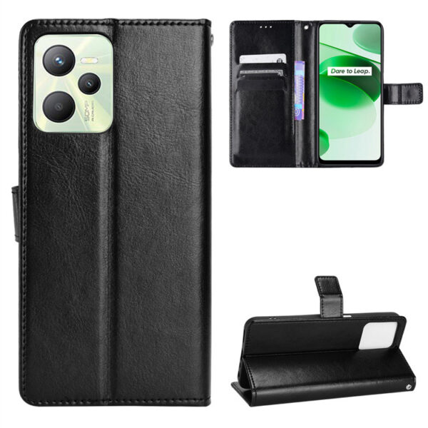 Realme C Serie Handyhülle Einfarbig Realme C35 PU Mode #2145 – Bild 4