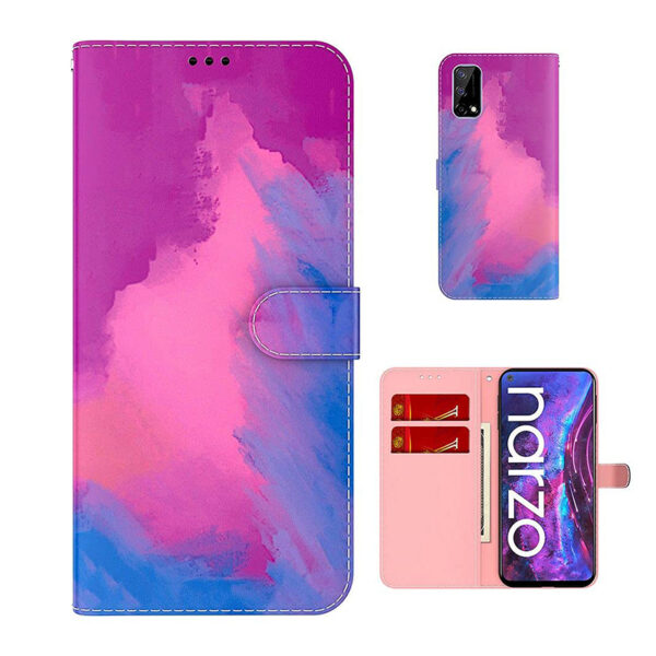 Realme Narzo Serie Stilvolle Flip Color Handyhülle